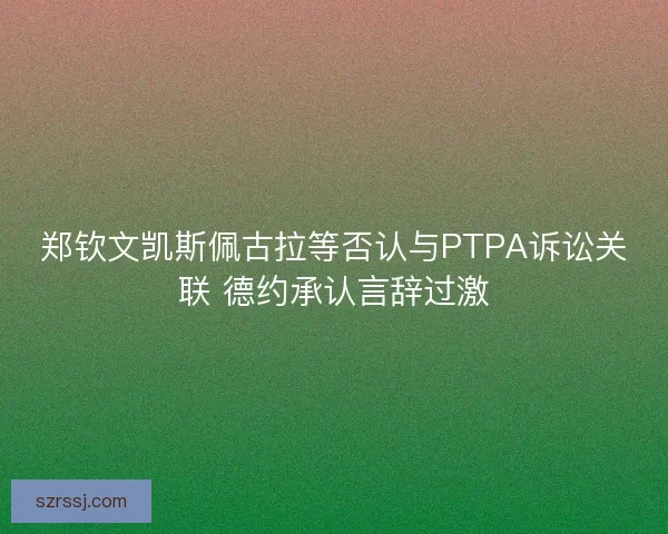 郑钦文凯斯佩古拉等否认与PTPA诉讼关联 德约承认言辞过激