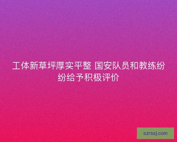 工体新草坪厚实平整 国安队员和教练纷纷给予积极评价